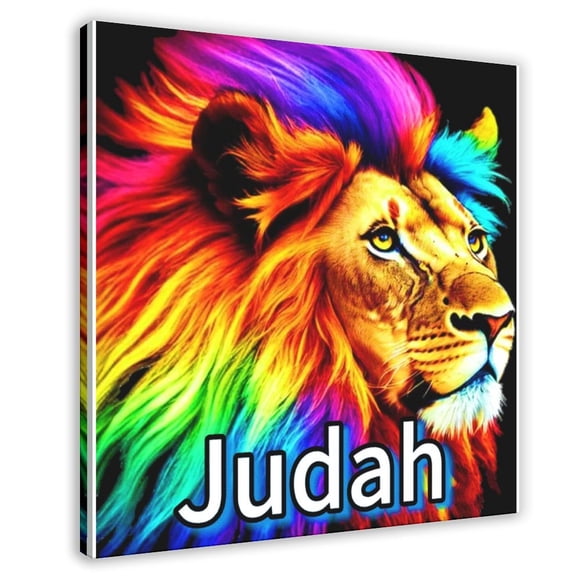 1pc Lion of Judah 16 Canvas Print Living room bedroom bathroom decoration Canvas Wall Art Canvas Print Wall 16x16 picture frame picture frames