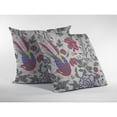 thumbnail image 3 of Amrita Sen Suede Zippered Pillow With Burgundy on White Finish CAIPL37FSDS18X18, 3 of 5