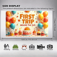 thumbnail image 5 of LUUFILx First Birthday Sun Trip Balloon Backdrop Cupcake Photo Props Party Decoration Kids Banner Celebration Background Event Supplies, 5 of 8