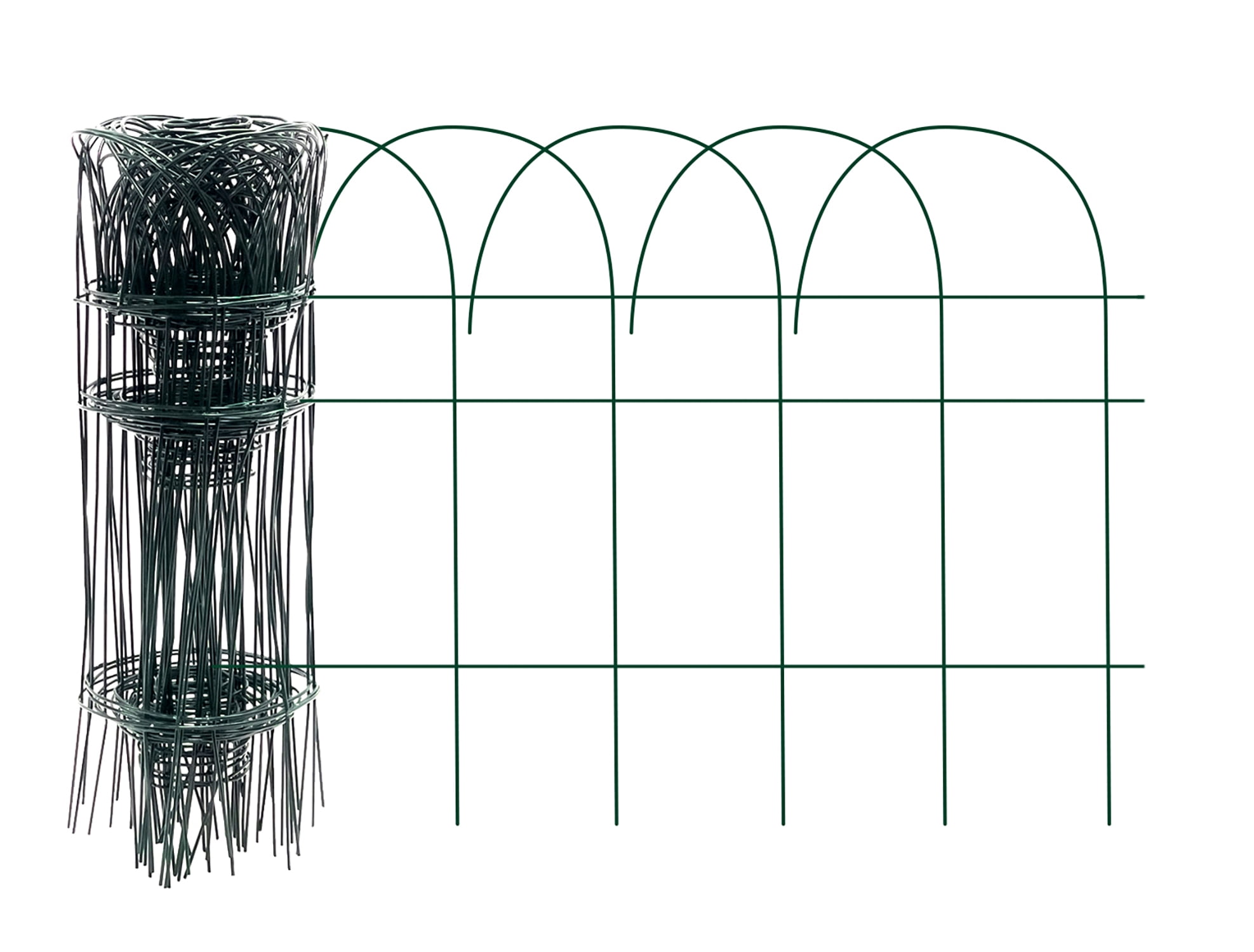 Expert Gardener 20ft Green Rolled Metal Fence