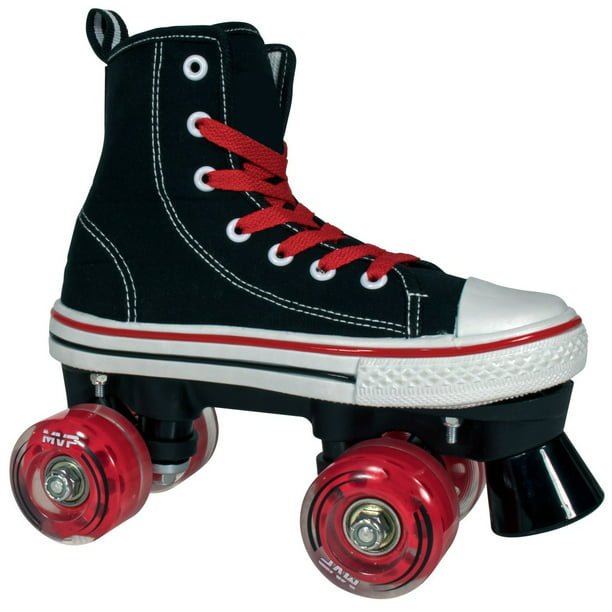 roller skates for girls and boys | hype mvp kids unisex quad roller with high top style for / outdoor (black & teal - 7) - Walmart.com