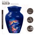 thumbnail image 2 of JAGASY Dolphin Memorial Urn for Ashes Adult Male, Blue Small Urns for Ashes Keepsake, Colorful Illustration Decorative Urns for Daughter, Coral Reef Burial Cremation Urn for Son, (3 Inch), 2 of 7