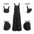 thumbnail image 6 of Homenesgenics Summer Jumpsuit for Women Women Short Sleeve Playsuit Clubwear Straight Leg Jumpsuit with Belt, 6 of 6
