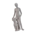 thumbnail image 2 of GROWTH TANK Man with Dog Statue Ornament Multipurpose for Heartwarming Gift 5.5x4x16.5cm Light Gray, 2 of 9