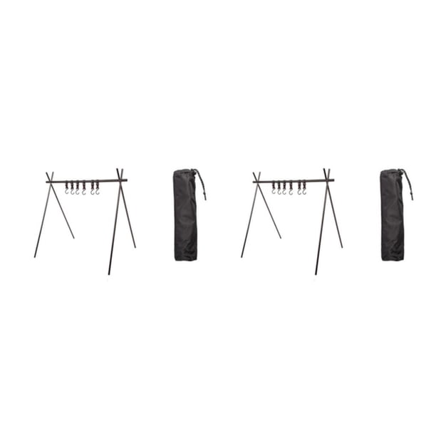 Estante para acampar Advancent colgador de almacenamiento aleación de aluminio 2Conjunto Negro/S