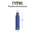 thumbnail image 4 of RTIC 26 oz Ceramic Lined Insulated Journey Water Bottle, Leak-Proof Lid, Cobalt, 4 of 8