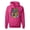 Fuschia, variant on Colorful Majestic Neon Atric Wolf | Dean Russo Art Animal Lover Unisex Hoodie Sweatshirt, Neon Pink, 3XL