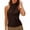 Brown, variant on KLHDSF Womens Silky Satin Halter Backless Cami Top Slim Fit Summer Party Tank Top Beige L