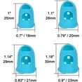 thumbnail image 2 of 16 Pcs Finger Tips, 4 Sizes Silicone Thimble Fingertip Grips Finger Protectors Pads Cover for Paper Sorting, Page Turning, Hand Sewing, Money Counting, Guitar Playing - Blue, Aqua, 2 of 14