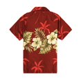 thumbnail image 4 of Made in Hawaii Luau Aloha Shirt and Shorts Boy Cabana Set Gloden Hibiscus Cross in Various Colors, 4 of 4