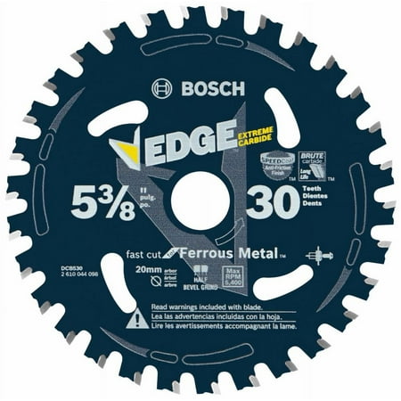 UPC: 0000346475357 | Bosch-DCB530 5-3/8 In. 30 Tooth Edge Circular Saw Blade for Ferrous Metal Cutting