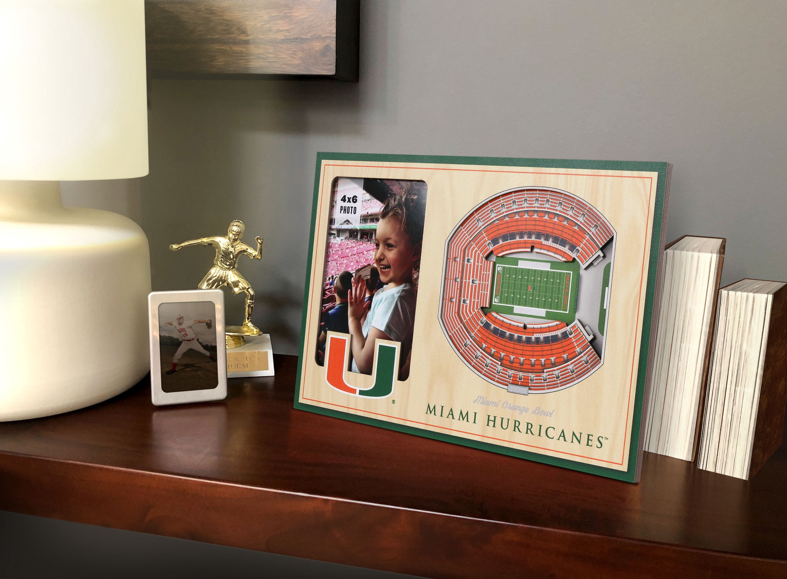 YouTheFan NCAA Miami Hurricanes 3D StadiumView Picture Frame
