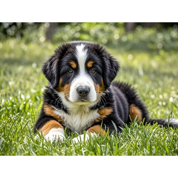 Diamond Art Bernese Mountain Dog 5D Diamond Painting DIY Kits Full Round Drill Rhinestone Crystal by Number Embroidery Arts and Crafts for Living Room Bedroom Home Wall Decor 12x16 inch