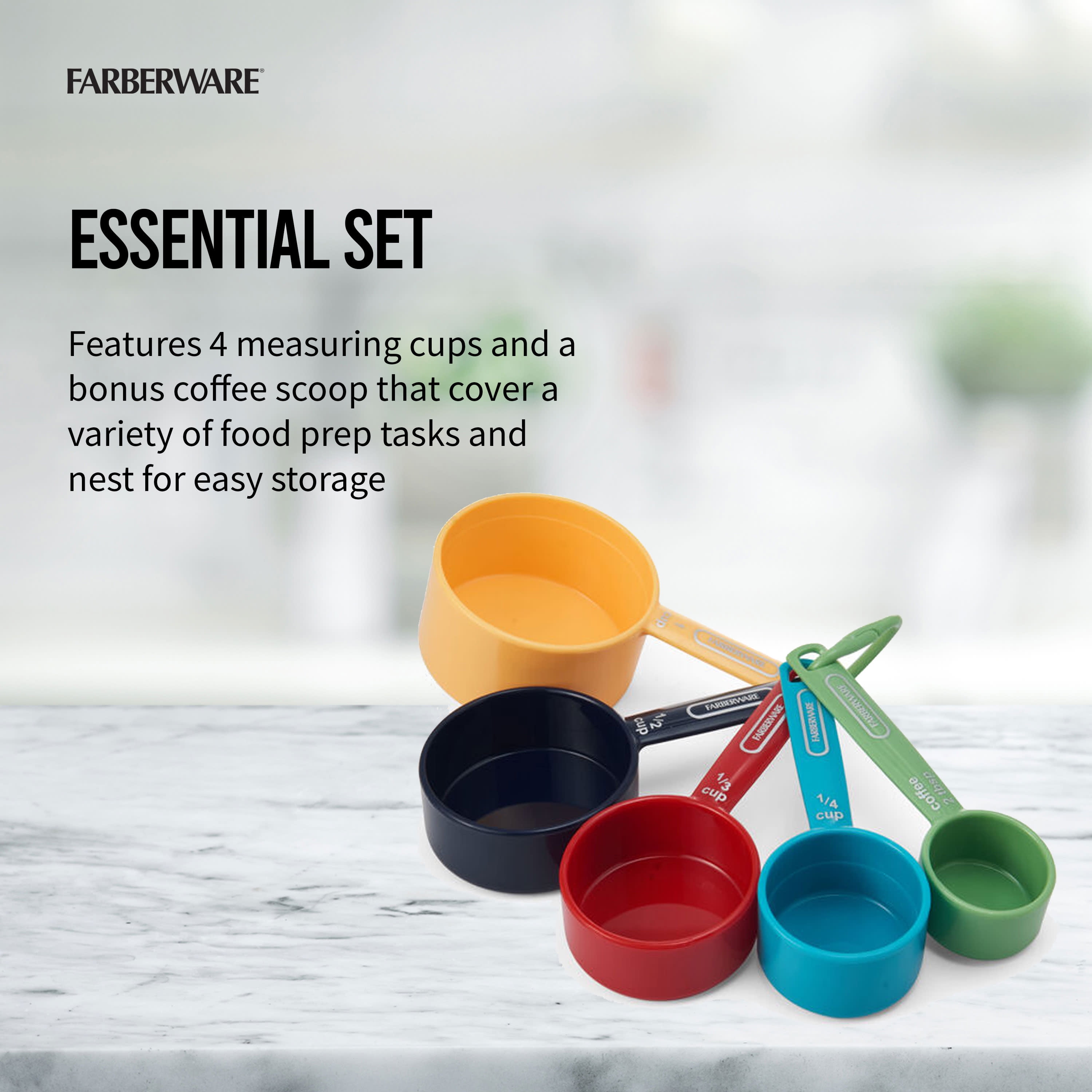 Farberware Multi-Color 4-Piece Measuring Cup Set