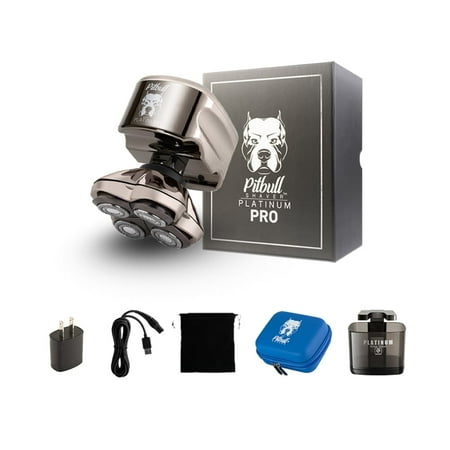 Skull Shaver Pitbull Platinum Pro: Wet/Dry Technology with Accessories.