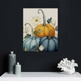 thumbnail image 4 of JRXY Canvas Print Wall Teal Pumpkin Fall Thanksgiving Harvest Artwork Decor Retro Linen Home Kitchen Bathroom Office Corridor 16x20 in, 4 of 4
