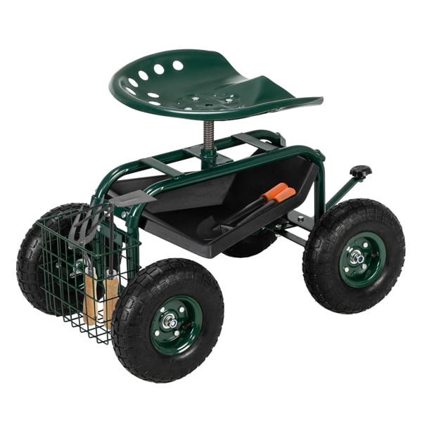 75*45*47cm Iron Short Handle Garden Seat Car