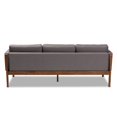 thumbnail image 4 of Baxton Studio Lenne Grey Upholstered Walnut Sofa, 4 of 10