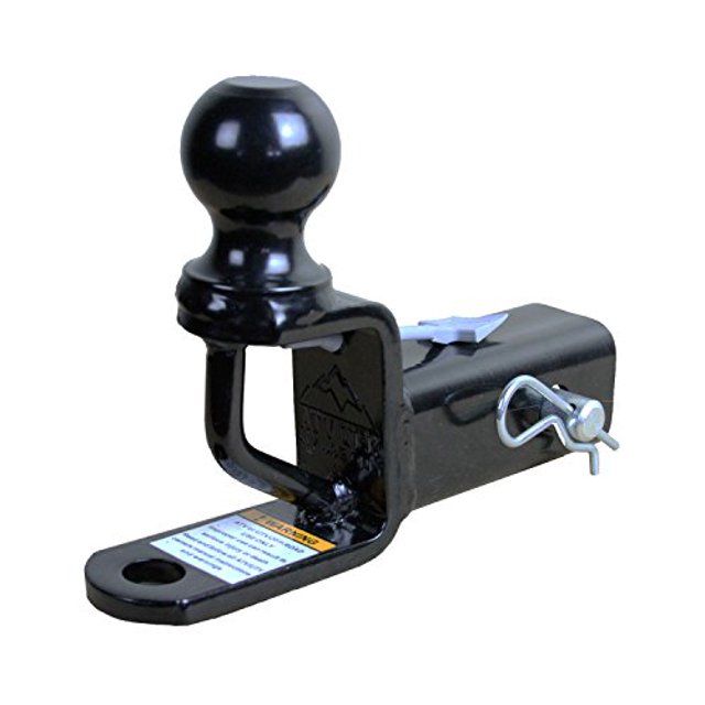 ATV TEK Trio HD Récepteur 2 Pouces Polyvalent Hitch avec Support à Bille, Doté d'Un Remorquage Robuste Hitch avec un design à Canaux en C en Brevet pour une Résistance Maximale et une Remontée de 3 Pouces pour une Hauteur de Remorquage Optimale. Comprend une Bille de 2 Pouces Soudée, une Boucle de Remorquage Renforcée, un Trou pour Chape et un Cale TEK Silencieux pour Réduire au Minimum le Hochet Hitch. Ajustement Universel pour Tous les Récepteurs de 2 Pouces.