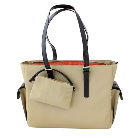 UPC: 0818993010506 | 14.1” inch Laptop Liberator Bag & Detachable Purse | Tote Handle | Vegan Leather Shoulder Handbag (Tan)