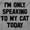 Sport Grey, variant on I'm Only Speaking to My Cat Today Hoodie Sweatshirt Women Men Brisco Brands S