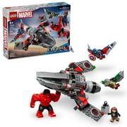 LEGO Marvel Captain America vs. Red Hulk Battle Building Set - Avengers Toy for Kids - Birthday Gift for Boys and Girls Ages 8+ - Includes Hulk Action Figure and Super Hero Minifigures - 76292