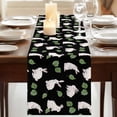 thumbnail image 3 of Table Runners 72 Inches Long Dress Scarves, Cute Rabbits Farmhouse Kitchen/Dining Table Runner, Coffee Tablerunners, Country Leaves Plants Cartoon Bunny Black 13x72 Inch, 3 of 9