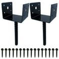 thumbnail image 1 of MYG 2pcs U Shape Fence Deck Post Holder Base 4x4 Inches Concrete Anchor with Screws, 1 of 10