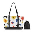 thumbnail image 7 of FORMRS Laptop Tote Bag for Women with 15.6" Computer Compartments Handbag, Black Simple Shapes, 7 of 7