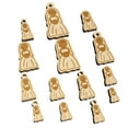 thumbnail image 1 of Bride Symbol Wedding Wood Mini Charms Shapes DIY Craft Jewelry - No Hole - 30mm (6pcs), 1 of 7