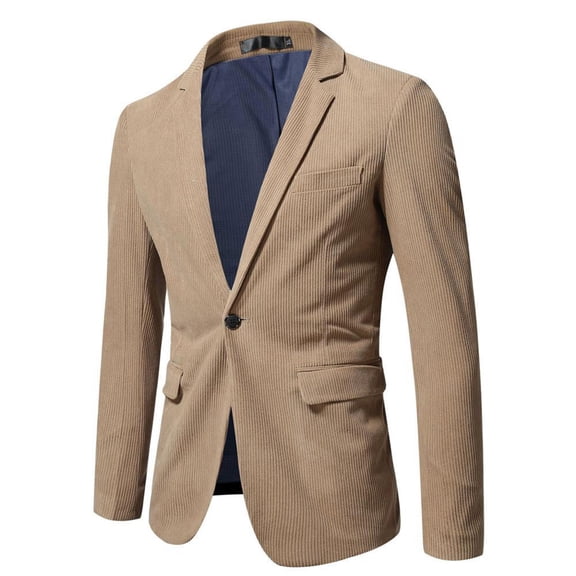 British Style Men's Corduroy Suit Coat Fashion Slim Fit Casual Jacket for Everyday Wear and Comfortable Outfit Versatile Layering Piece Workwear Men's Trench Coat Plus Size Winter Cardigan for Men
