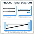 thumbnail image 4 of EcoNesxp 15 Enhanced Security Black 8" Adjustable Sliding Door Guard Fixed Window Guard Door Security Window Guard 15" Adjustable Sliding Door Guard Fixed Window Guard Door Security Window Guard, 4 of 5
