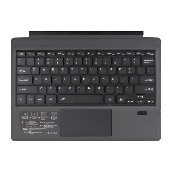 GJX Wireless Bluetooth Keyboard Portable Ultra-thin Backlight Tablet Keyboard with Large Size Touchpad Compatible with Surface Pro 3/4/5/6/7