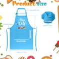 thumbnail image 3 of AOWOO 2 Pcs Kids Chef Apron and Hat Set, Adjustable Children's Cooking Apron for Baking Painting Play, Blue Role Play Costume Dress Up Toy Gift for Toddler Boy Girl, 3 of 7