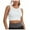 White, variant on Kddylitq High Impact Sports Bra for Women - Criss-Cross Back Molded Cups Hook and Eye Closure - High Support Running Bra Gray S