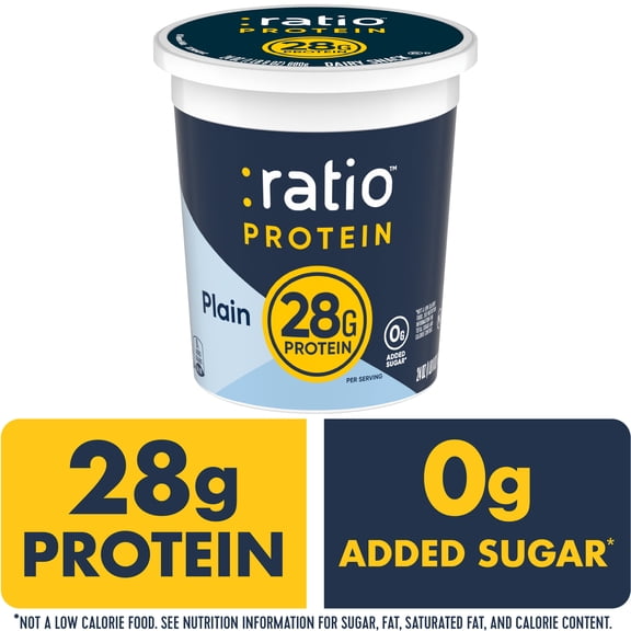 :ratio Protein Yogurt, Plain, 28g Protein, 24 oz