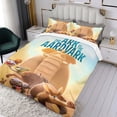 thumbnail image 3 of El Arca y el Cerdo Hormiguero Conjunto de sábanas temático, trío de piezas, cómodo y amigable con la piel, diseño único, regalo de decoración para el hogar para familiares, amigos y fans,135cm *200cm, 3 of 6