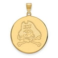 thumbnail image 1 of Solid 14k Yellow Gold East Carolina University Extra Large Disc Pendant (24mm x 33mm), 1 of 2
