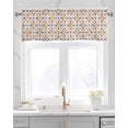 thumbnail image 2 of Boho Geometric Flower Linen Curtain Valance for Bedroom/Bathroom/Kitchen/Office/Living/Dining Room Window,Spring Summer Colorful Botanical Rod Pocket Topper Decorative Cafe Drapes Panel 60"x18", 2 of 6