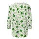 thumbnail image 4 of Ounisa St. Patrick's Day Sweatshirt for Women Clover Graphic T-Shirts Patty's Day Color 3/4 Sleeve Tee Tops, 4 of 5