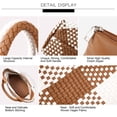 thumbnail image 5 of Bolso tejido para mujer, bolso de mano de cuero vegano, bolso grande de viaje de playa de verano y bolso de hombro retro hecho a mano, 5 of 5