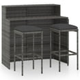 thumbnail image 6 of vidaXL Patio Bar Set Bar Table and Stools Patio Furniture Set with Cushions, 6 of 49