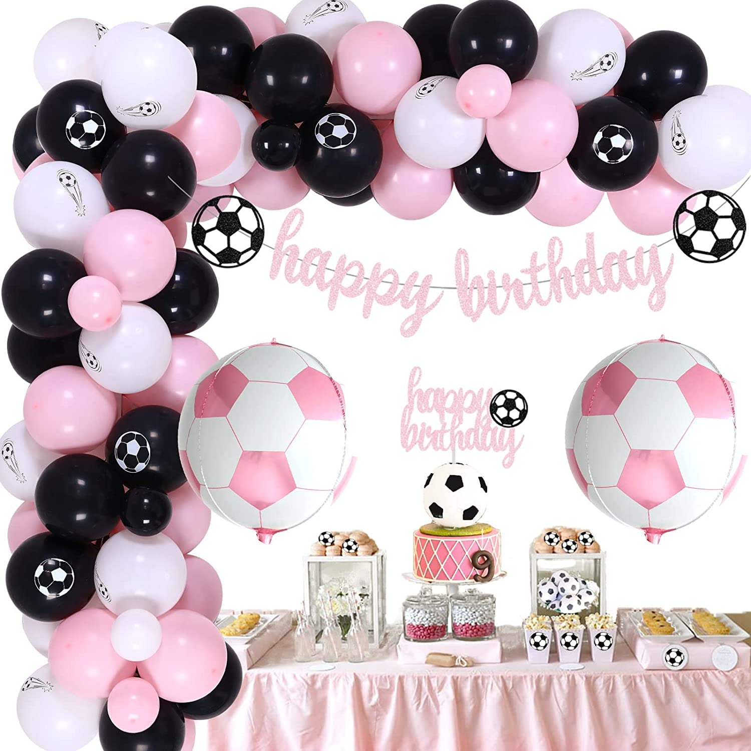 Real Madrid Birthday Party Balloon Decoration Set Kids Birthday Party  Supplies Banners Flag Pulling Cake Flag Planting Gift