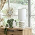 thumbnail image 4 of Simple Designs LT2077-SQU Lampe de Table Imprimés Frais, Carrés Dorés, 4 of 6