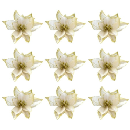 

36pcs Christmas Simulation Flower Cloth Flower Decoration Props Party Adornment