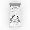 thumbnail image 2 of Ambesonne Saying Bedding Set 4 Pcs, Memories in Mountains, Queen, Black White, 2 of 3