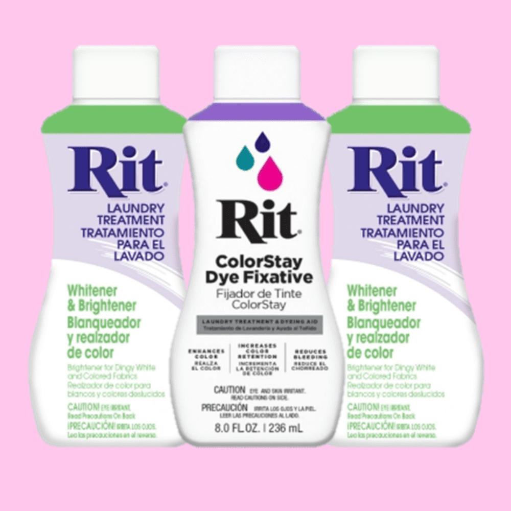 Rit Dye Laundry Treatment Whitener Brightener 8 oz, 3 Pack