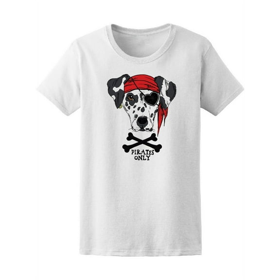 Pirate Doggy Dalmatian T-Shirt Women -Image by Shutterstock, Female Large