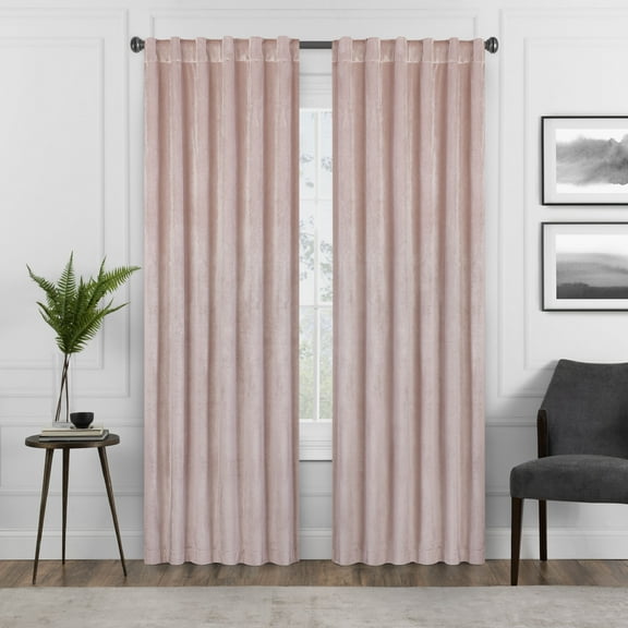 Eclipse Absolute Zero Harper Absolute Zero 100% Blackout 50 x 108 Curtain Panel in Blush
