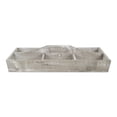 thumbnail image 2 of Contemporary Home Living 21" Gray Six Compartment Wood Caddy with Center Handle, 2 of 4